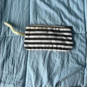 Striped Black and White Pouch